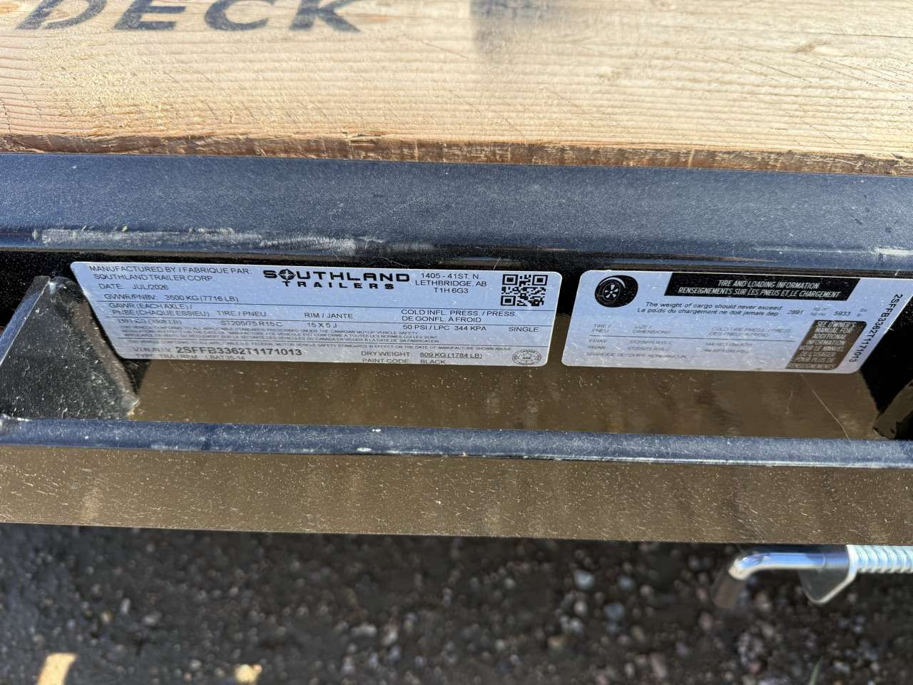 2026 Southland 14' Flat Deck Tandem 3.5K Trailer