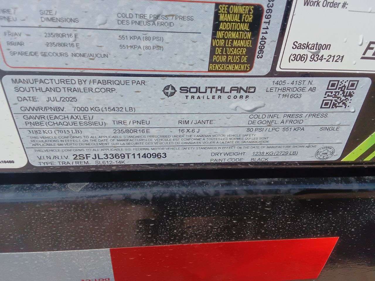 2026 Southland 14K 6' x 12' Dump