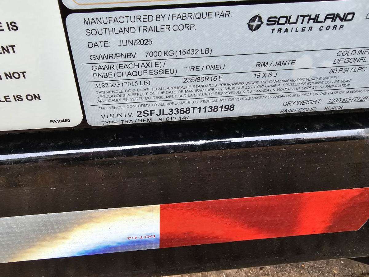 2026 Southland 14K 6' x 12' Dump