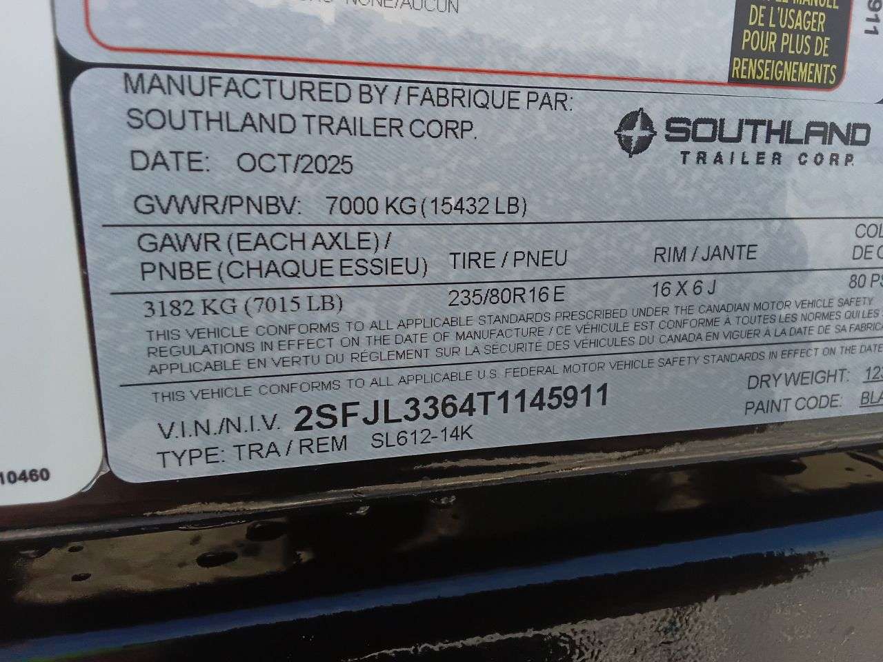 2026 Southland 14K 6' x 12' Dump Trailer