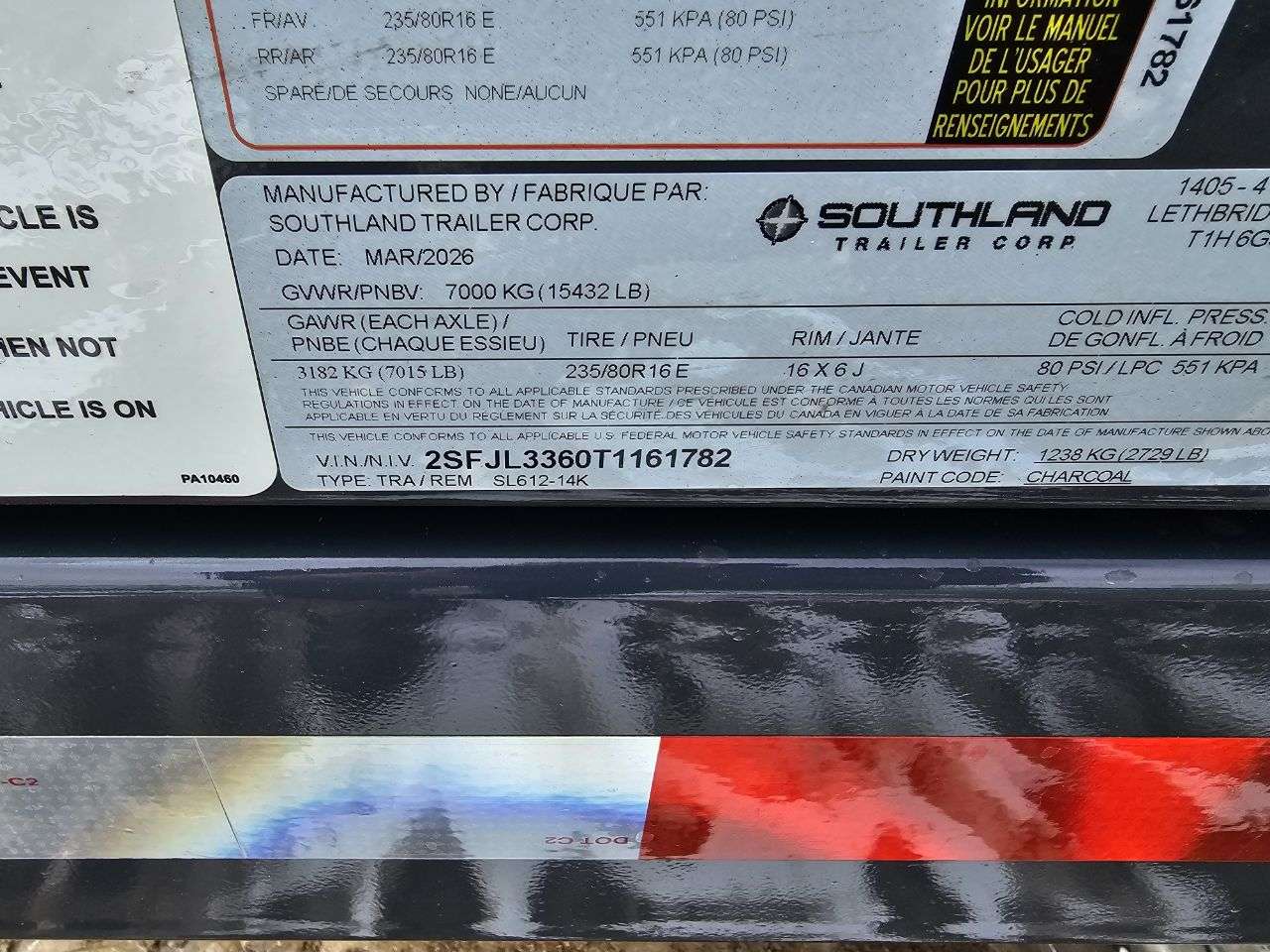 2026 Southland 14K 6' x 12' Dump Trailer