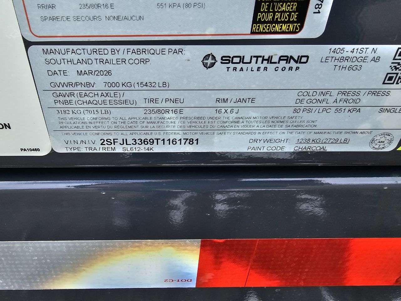 2026 Southland 14K 6' x 12' Dump Trailer