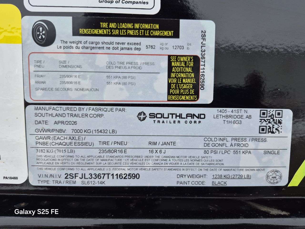 2026 Southland 14K 6' x 12' Dump Trailer