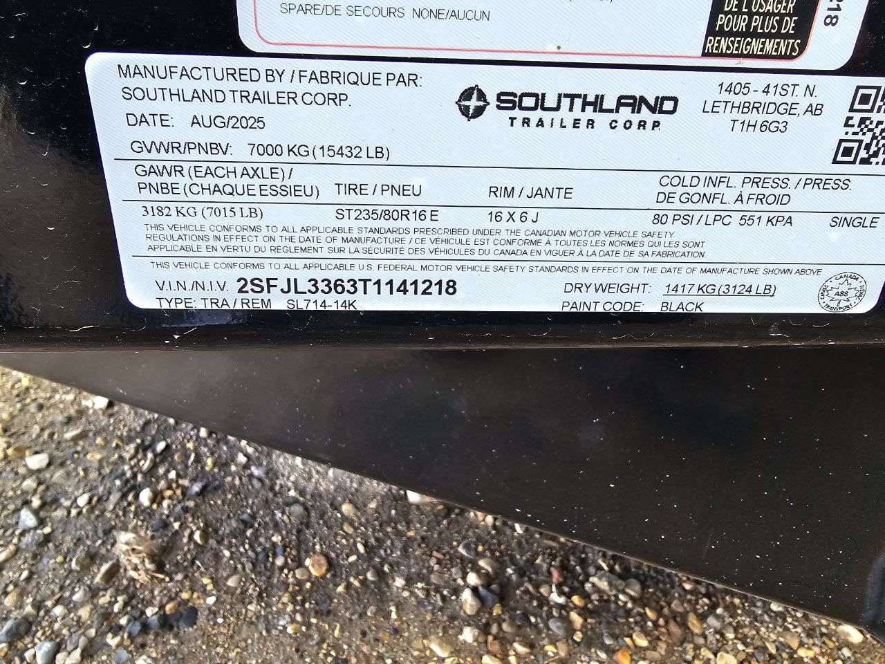 2026 Southland 14K 7' x 14' Dump Trailer