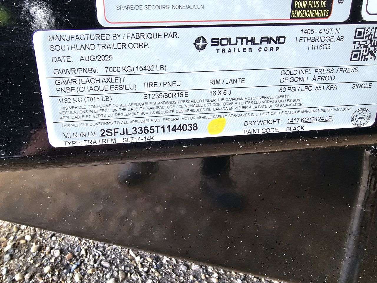 2026 Southland 14K 7' x 14' Dump Trailer