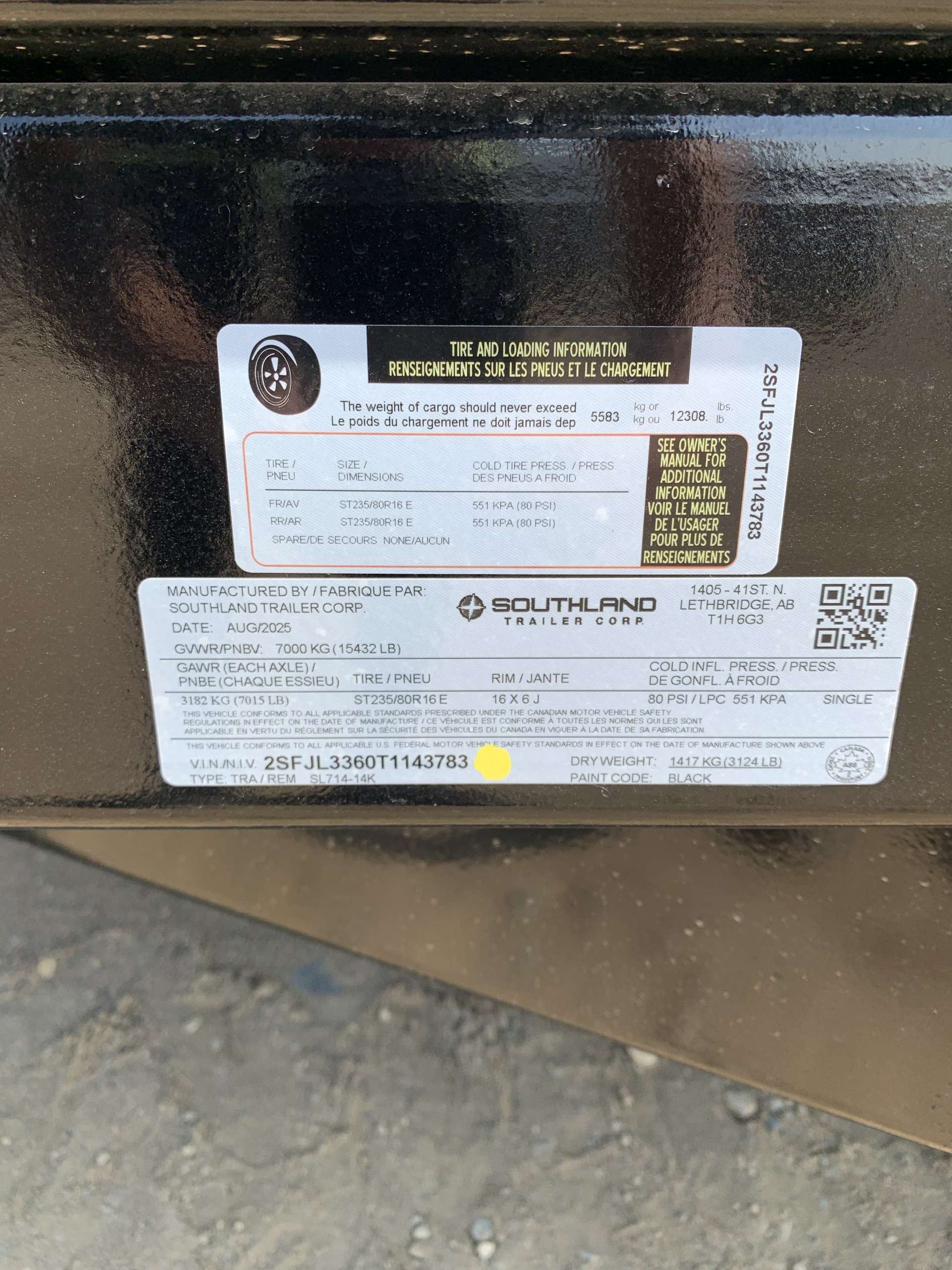 2026 Southland 14K 7' x 14' Dump Trailer