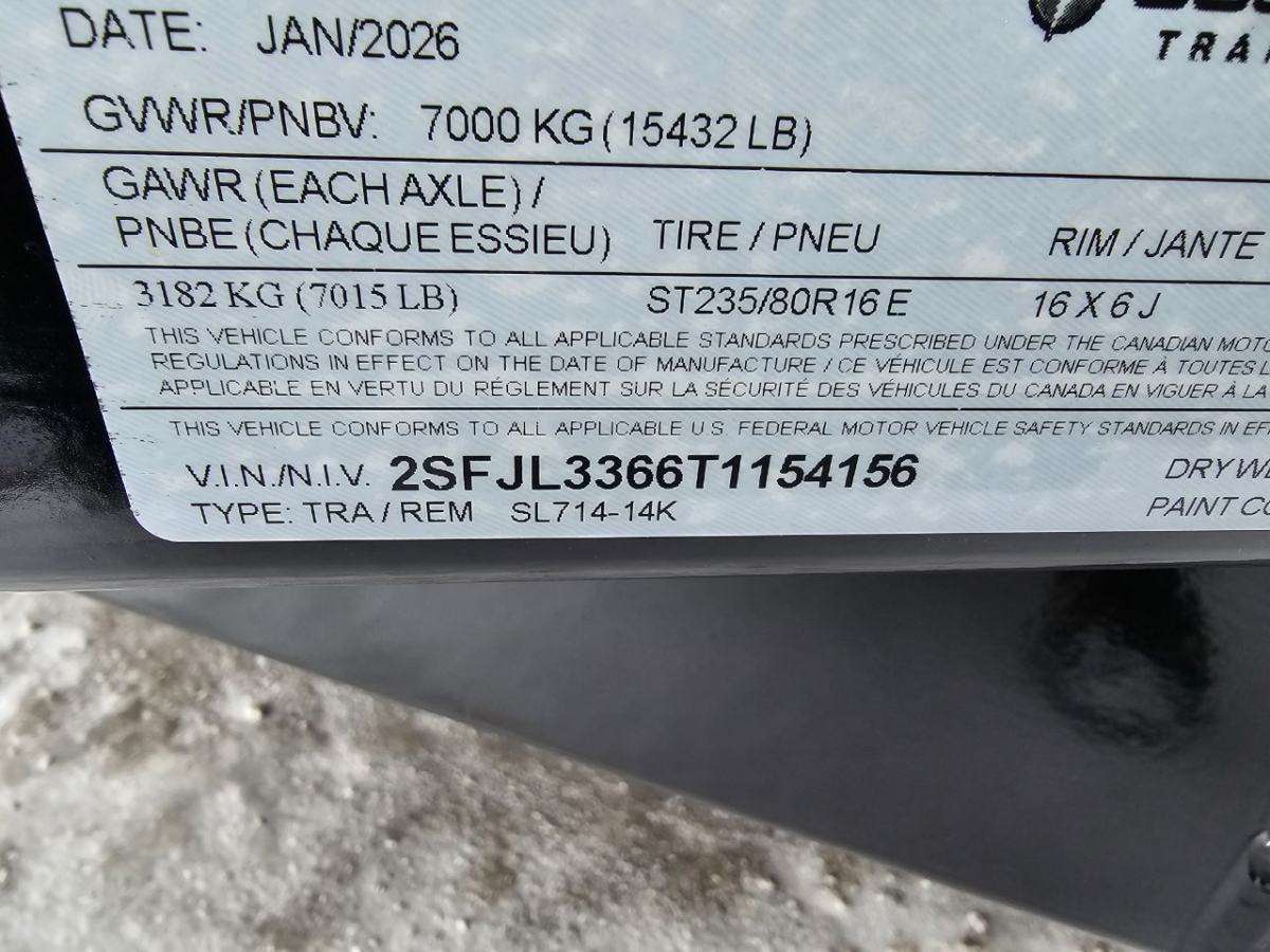 2026 Southland 14K 7' x 14' Dump Trailer