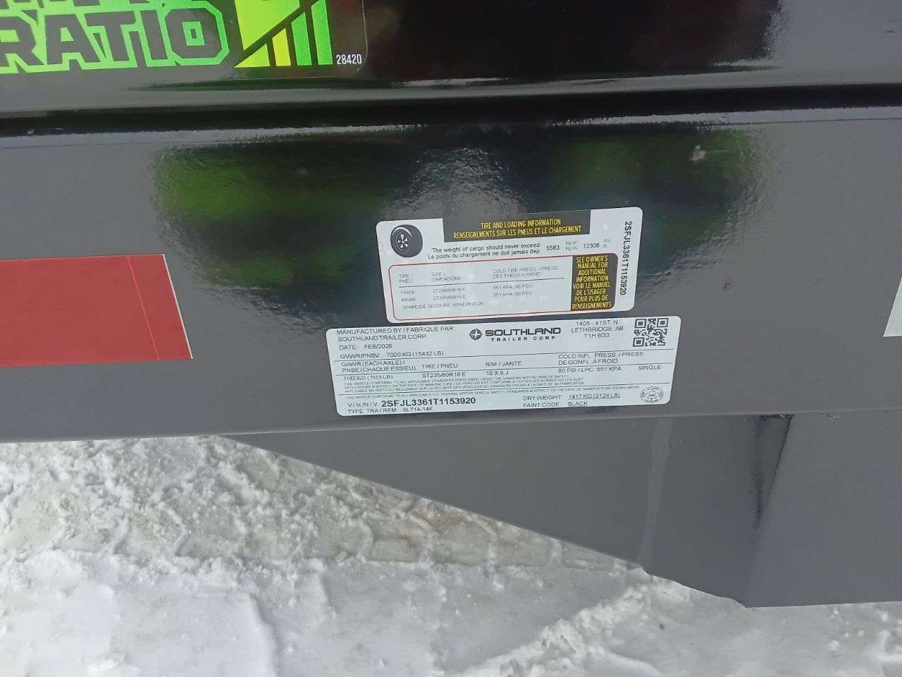 2026 Southland 14K 7' x 14' Dump Trailer