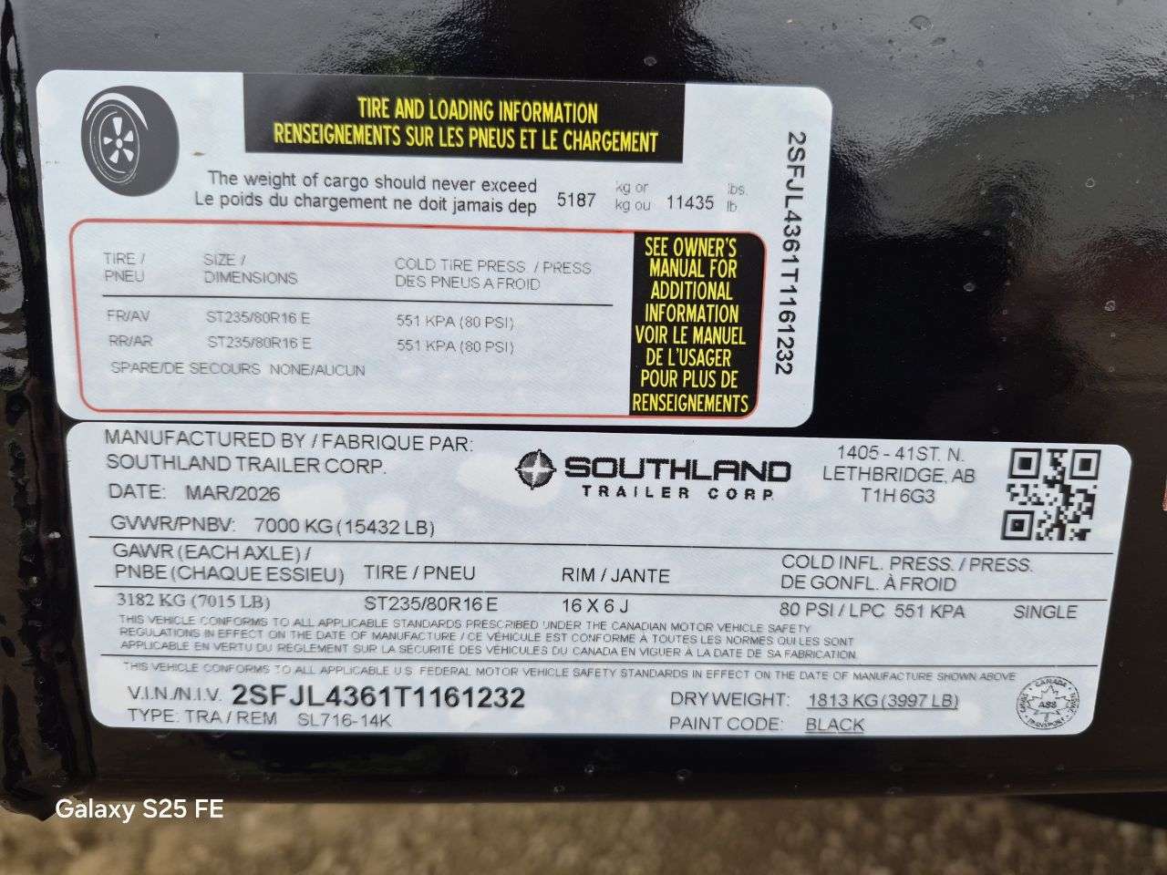 2026 Southland 14K 7' x 16' Dump Trailer