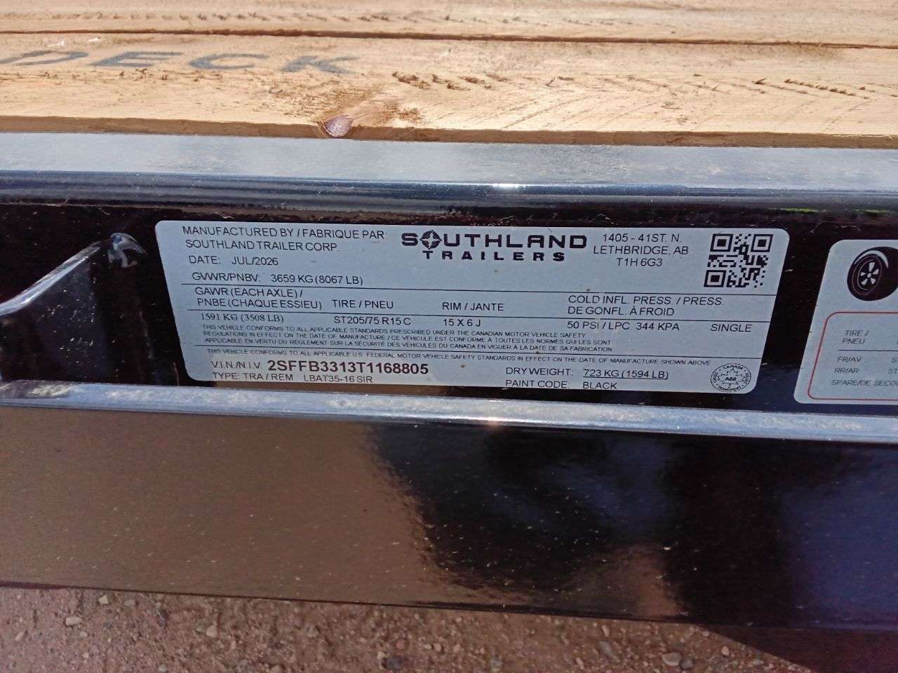 2026 Southland 16' Flat Deck Tandem 3.5K Trailer