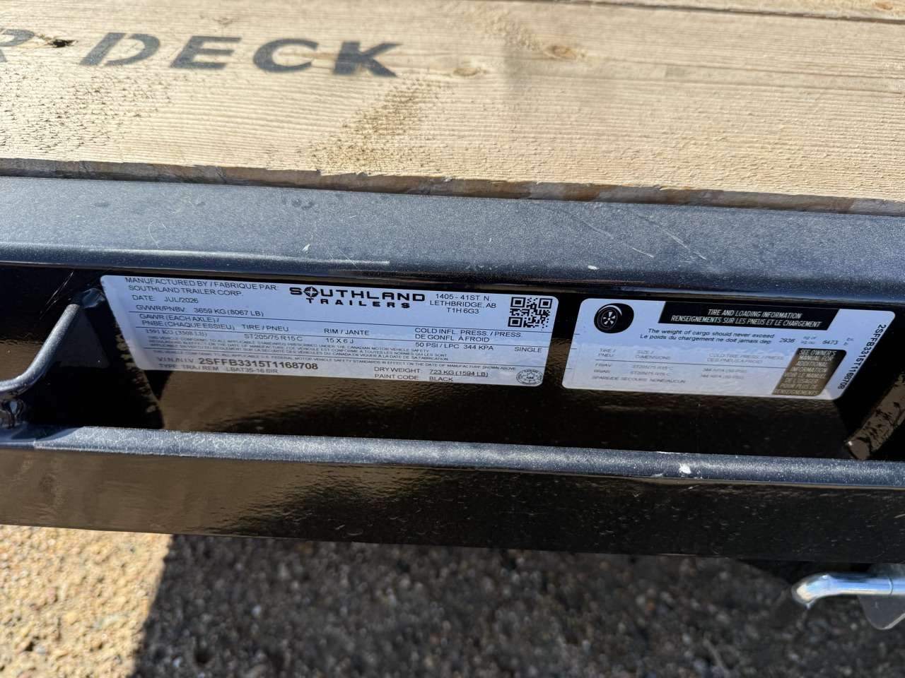 2026 Southland 16' Flat Deck Tandem 3.5K Trailer