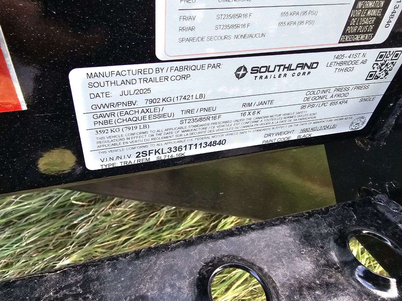 2026 Southland 16K 7' x 14' Dump Trailer