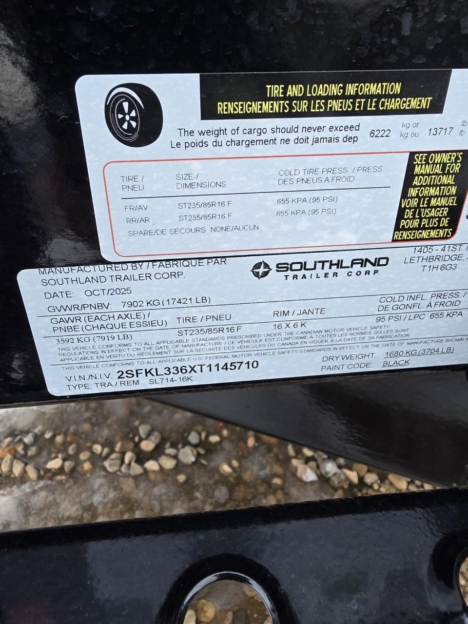 2026 Southland 16K 7' x 14' Dump Trailer