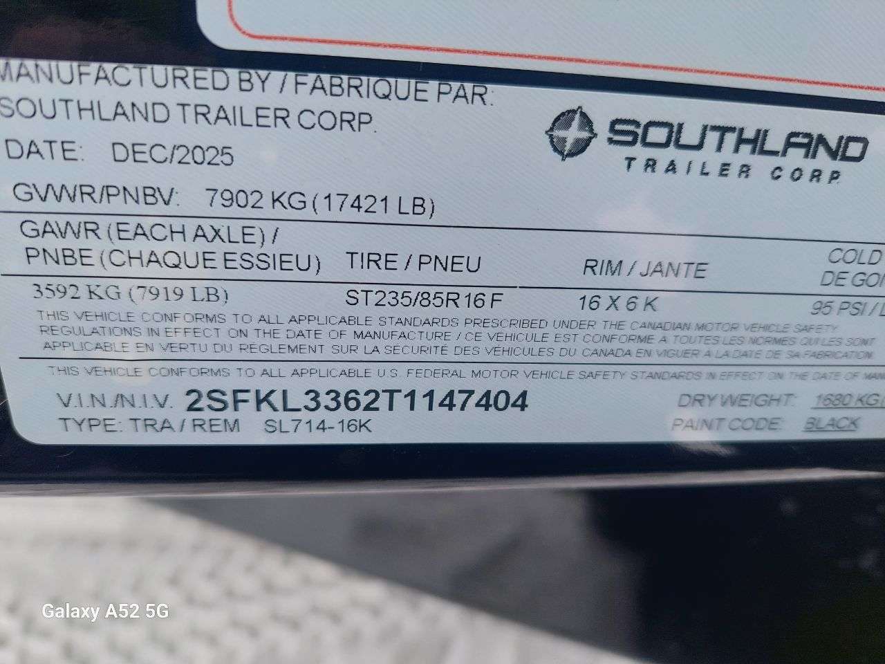 2026 Southland 16K 7' x 14' Dump Trailer