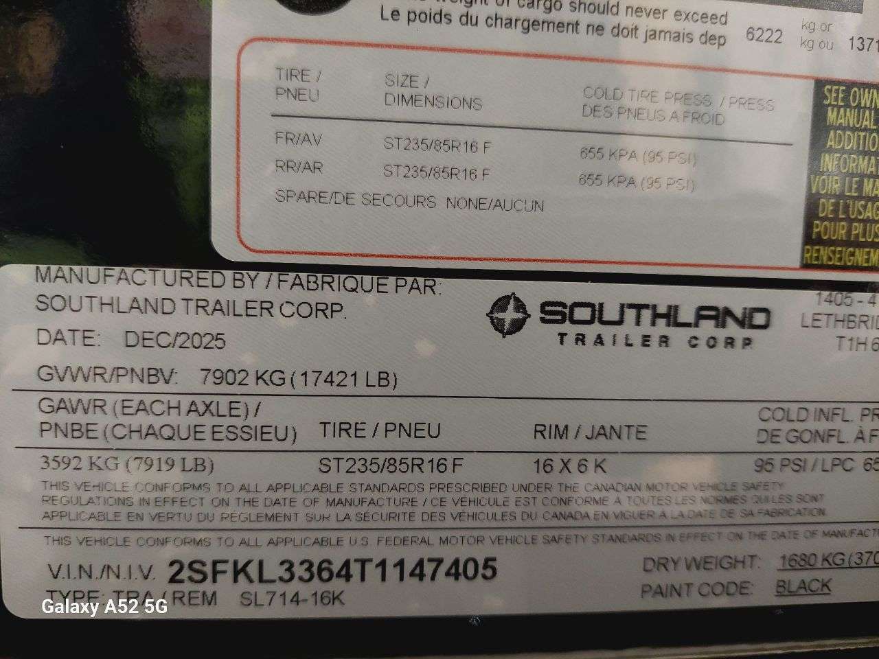 2026 Southland 16K 7' x 14' Dump Trailer