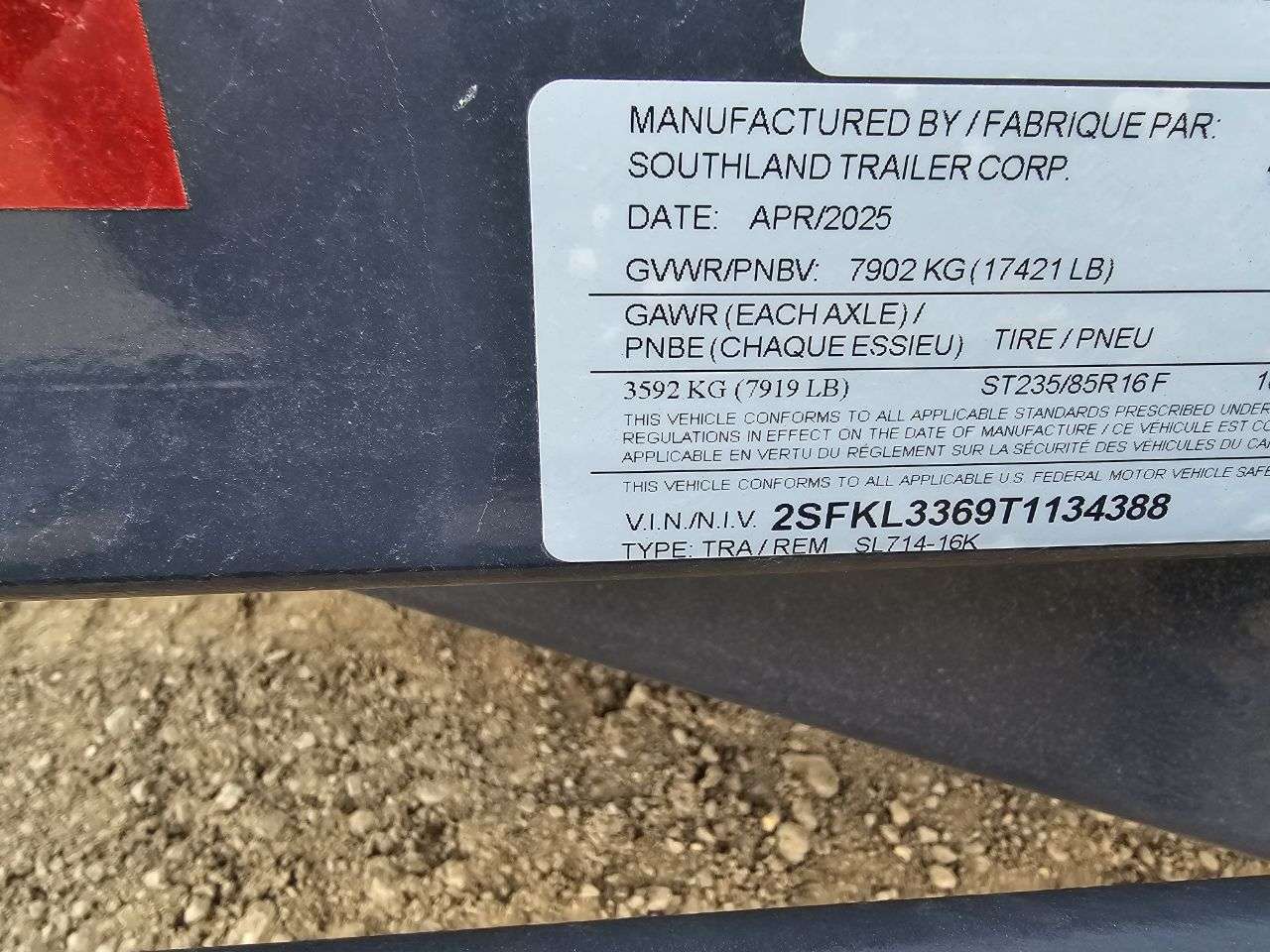 2026 Southland 16K 7' x 14' Dump Trailer