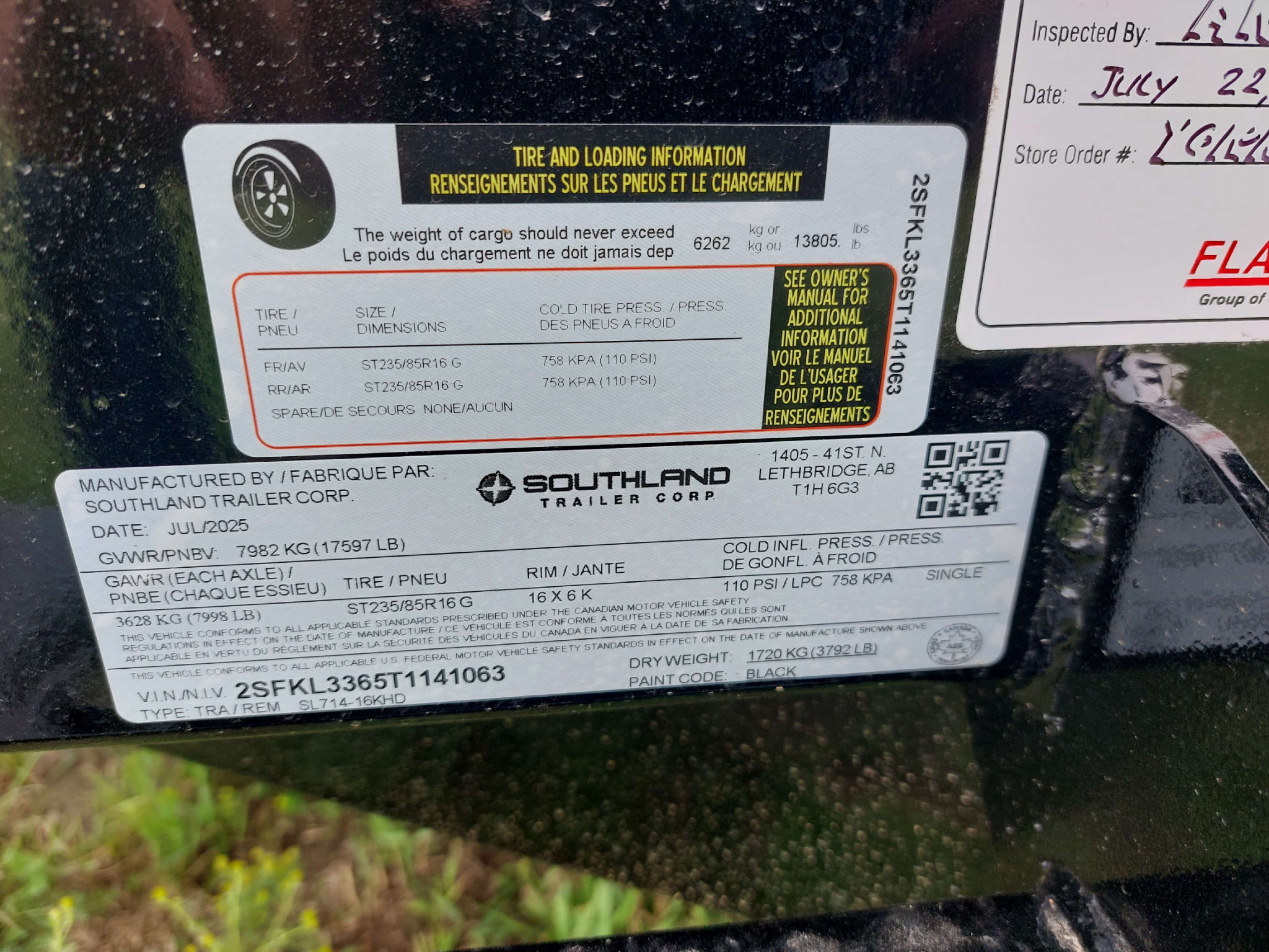 2026 Southland 16K 7' x 14' Heavy Duty Dump Trailer