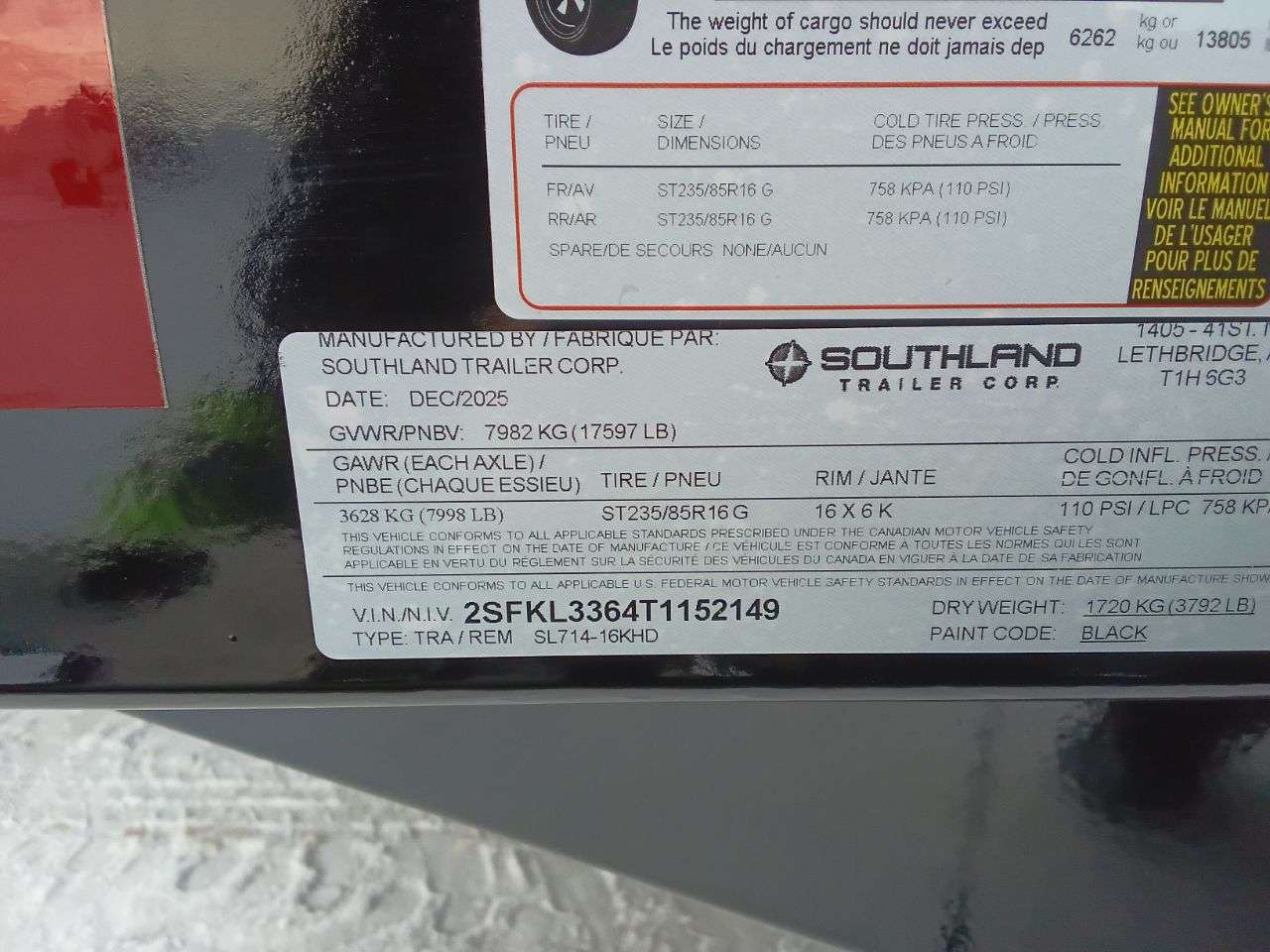 2026 Southland 16K 7' x 14' Heavy Duty Dump Trailer