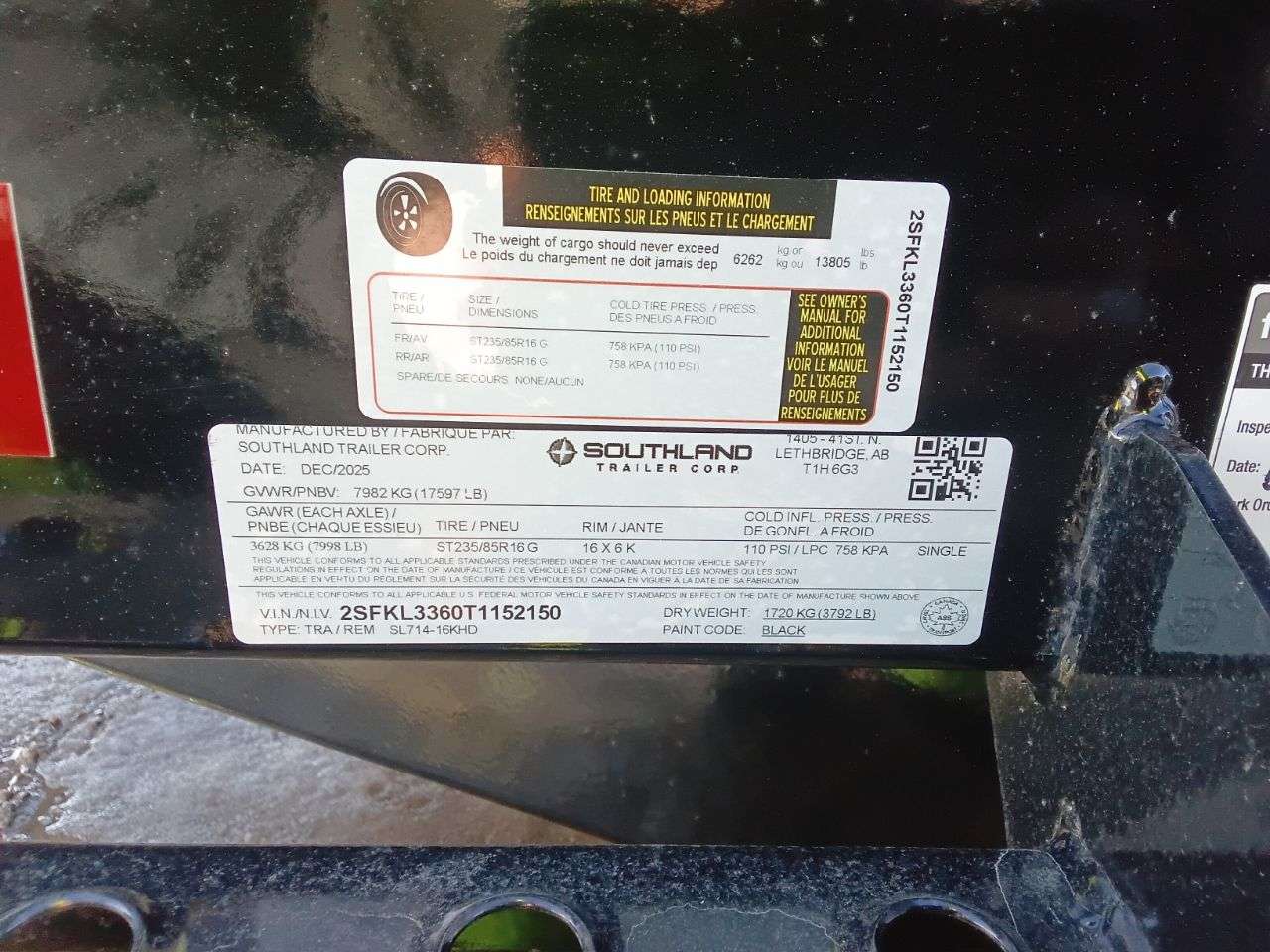 2026 Southland 16K 7' x 14' Heavy Duty Dump Trailer