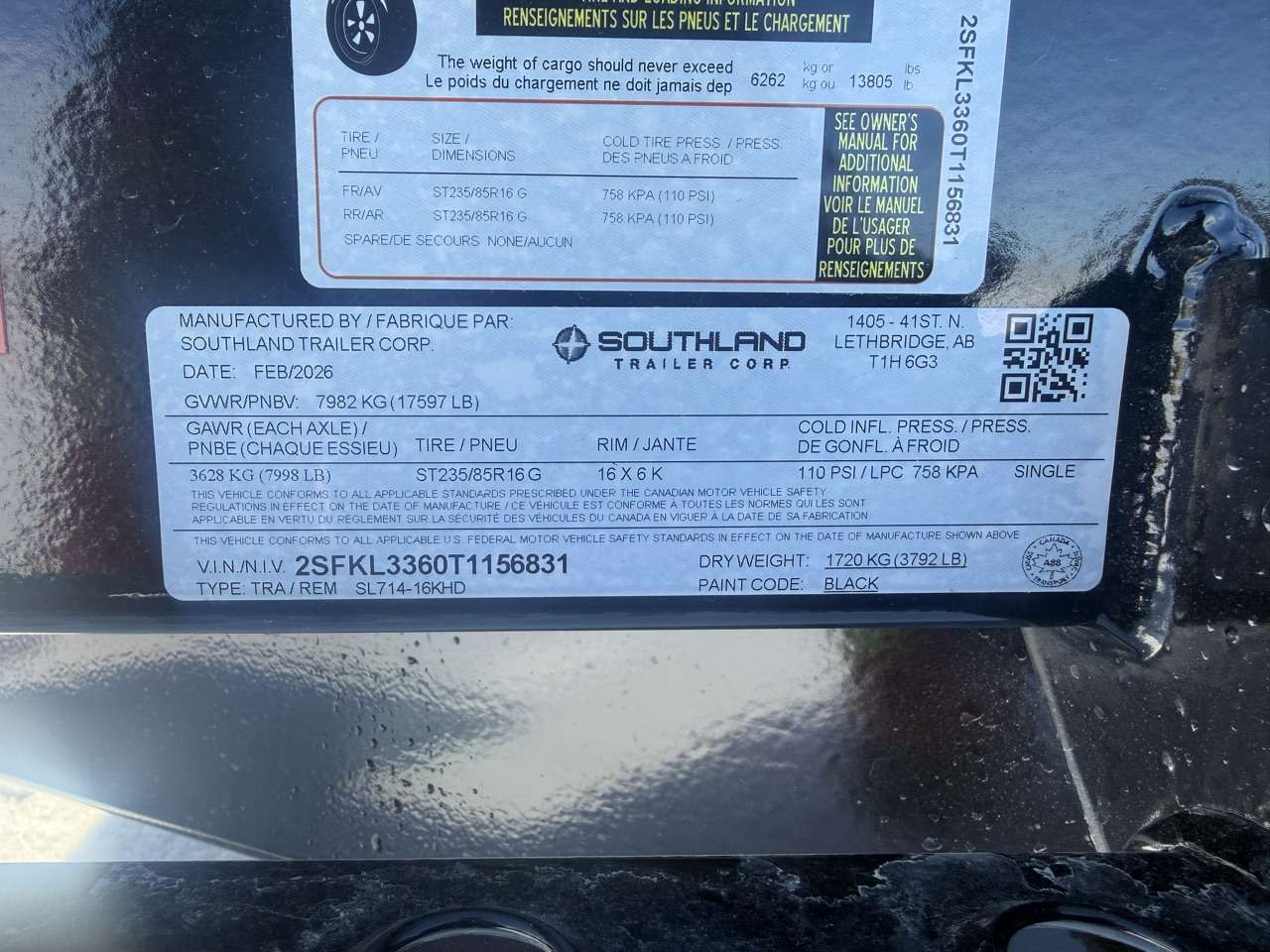 2026 Southland 16K 7' x 14' Heavy Duty Dump Trailer