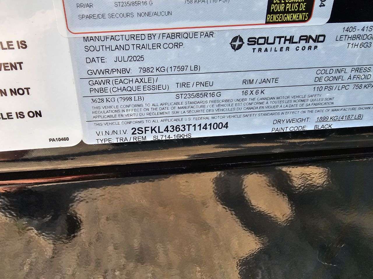 2026 Southland 16K 7' x 14' High Side Dump Trailer