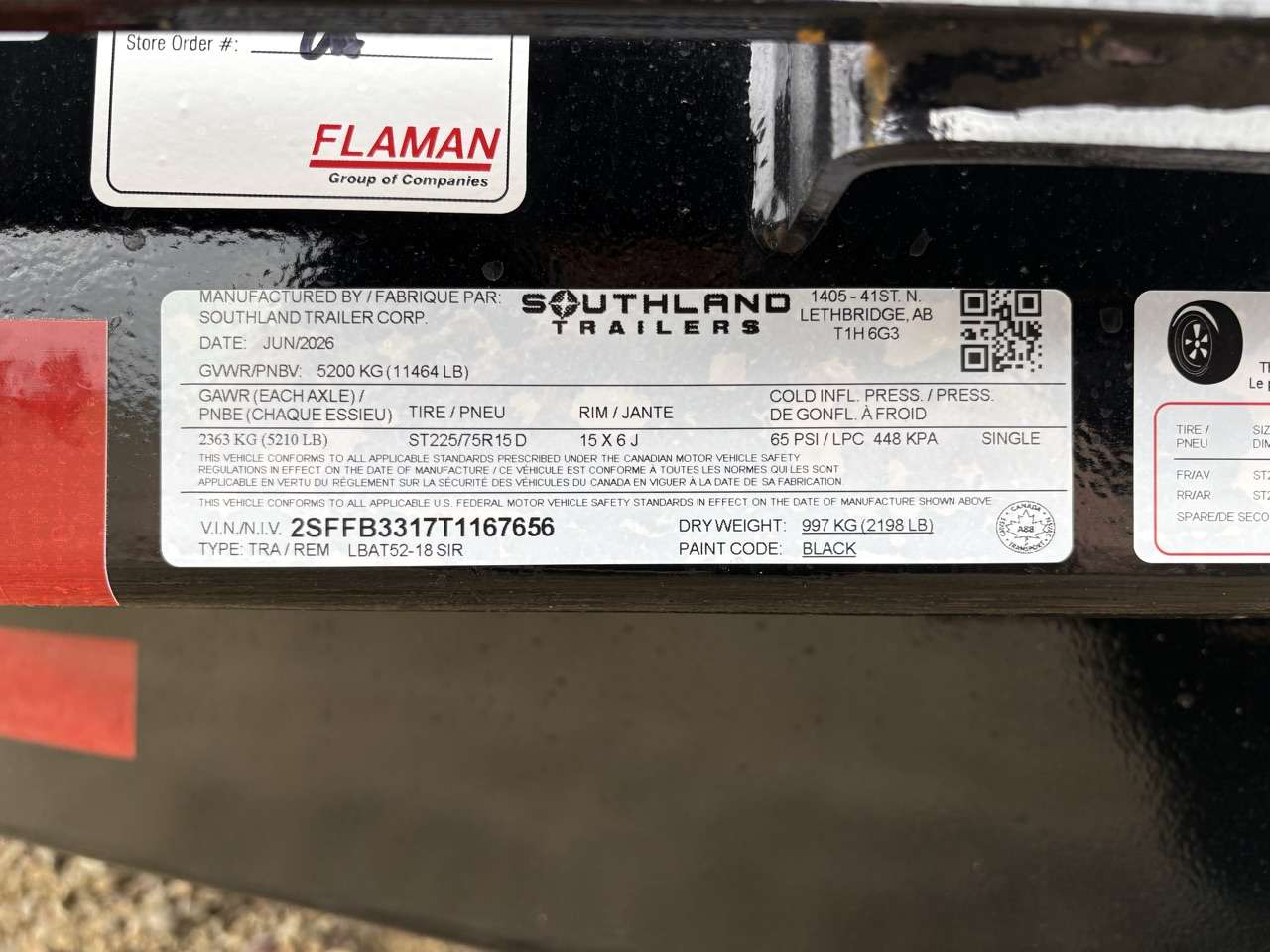2026 Southland 18' Flat Deck Tandem 5.2K Trailer