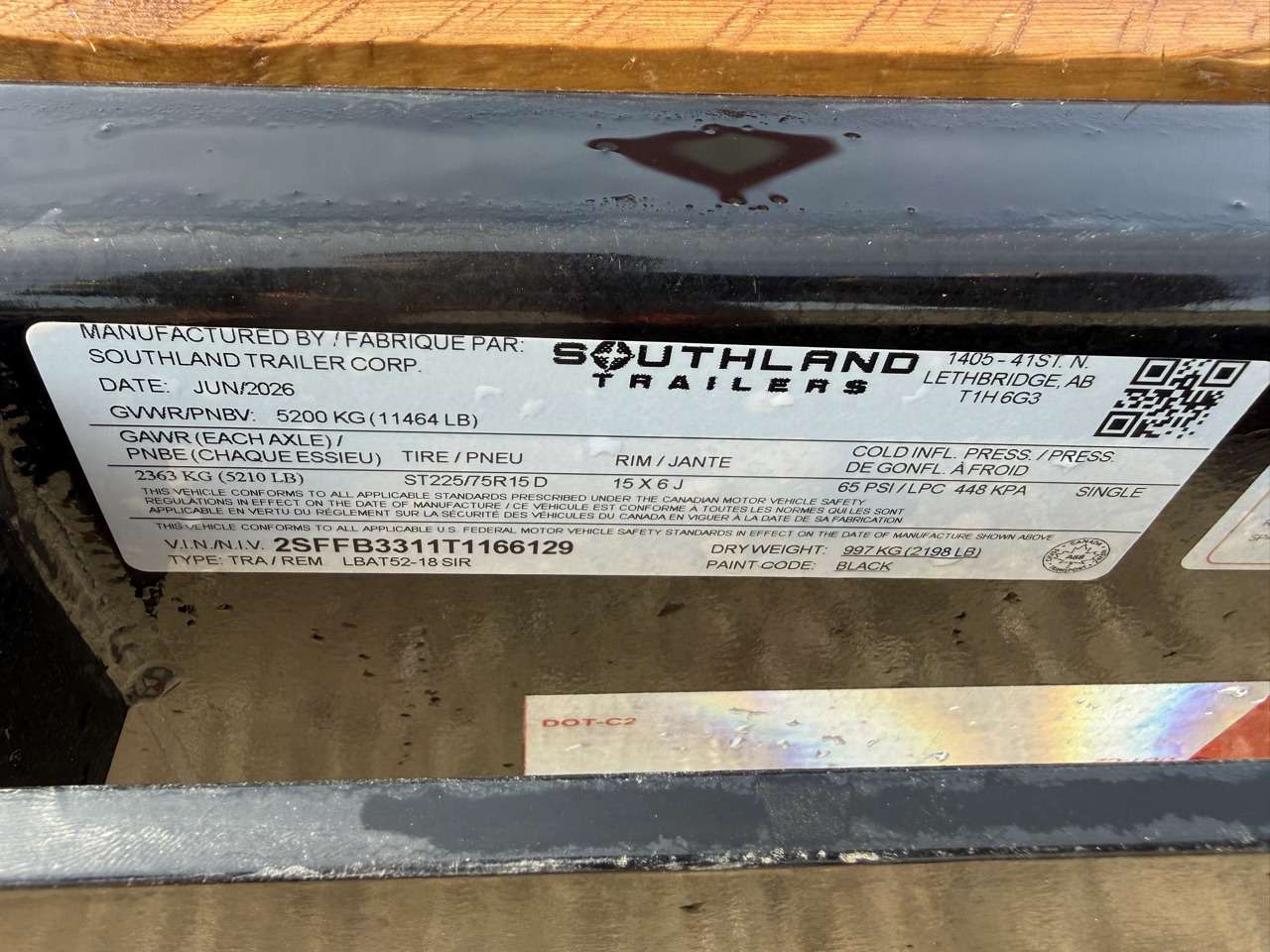 2026 Southland 18' Flat Deck Tandem 5.2K Trailer
