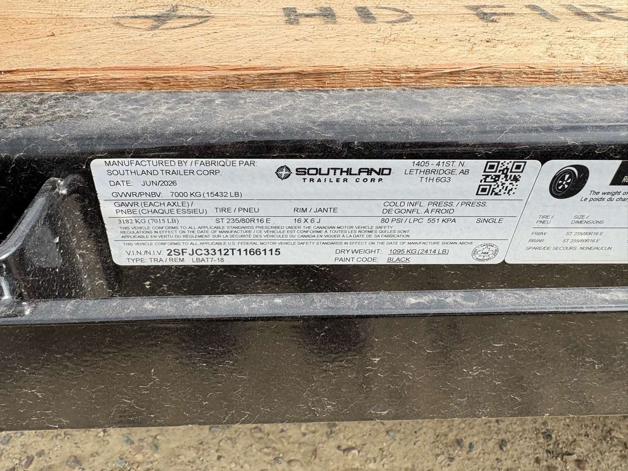 2026 Southland 18' Flat Deck Tandem 7K Trailer