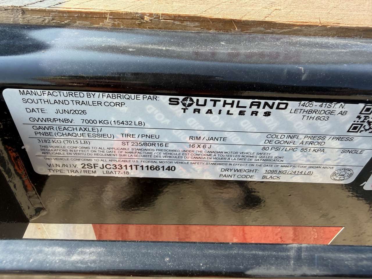 2026 Southland 18' Flat Deck Tandem 7K Trailer