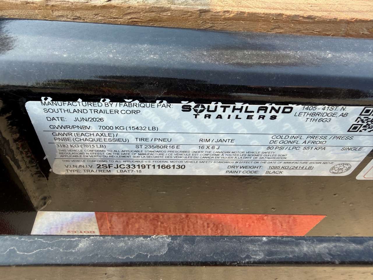 2026 Southland 18' Flat Deck Tandem 7K Trailer