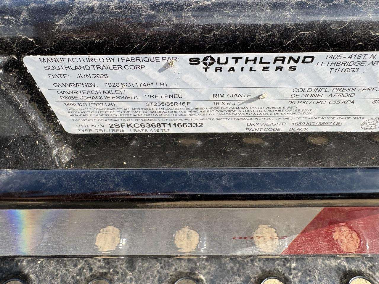 2026 Southland 20' (4' + 16') Partial Tilt Tandem 8K Trailer