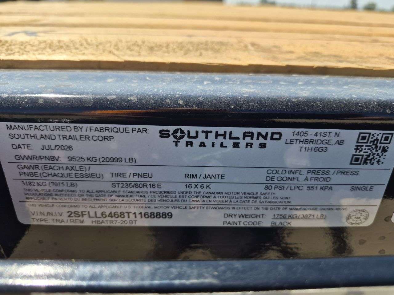 2026 Southland 20' + 5' BT Deckover Triple 7K Trailer