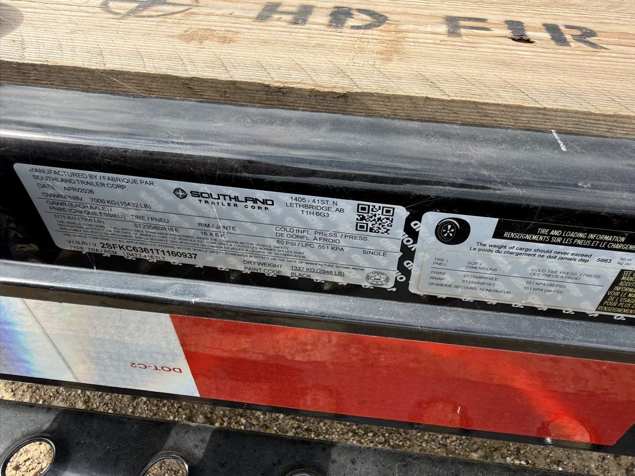 2026 Southland 22' (6' + 16') Partial Tilt Tandem 7K Trailer