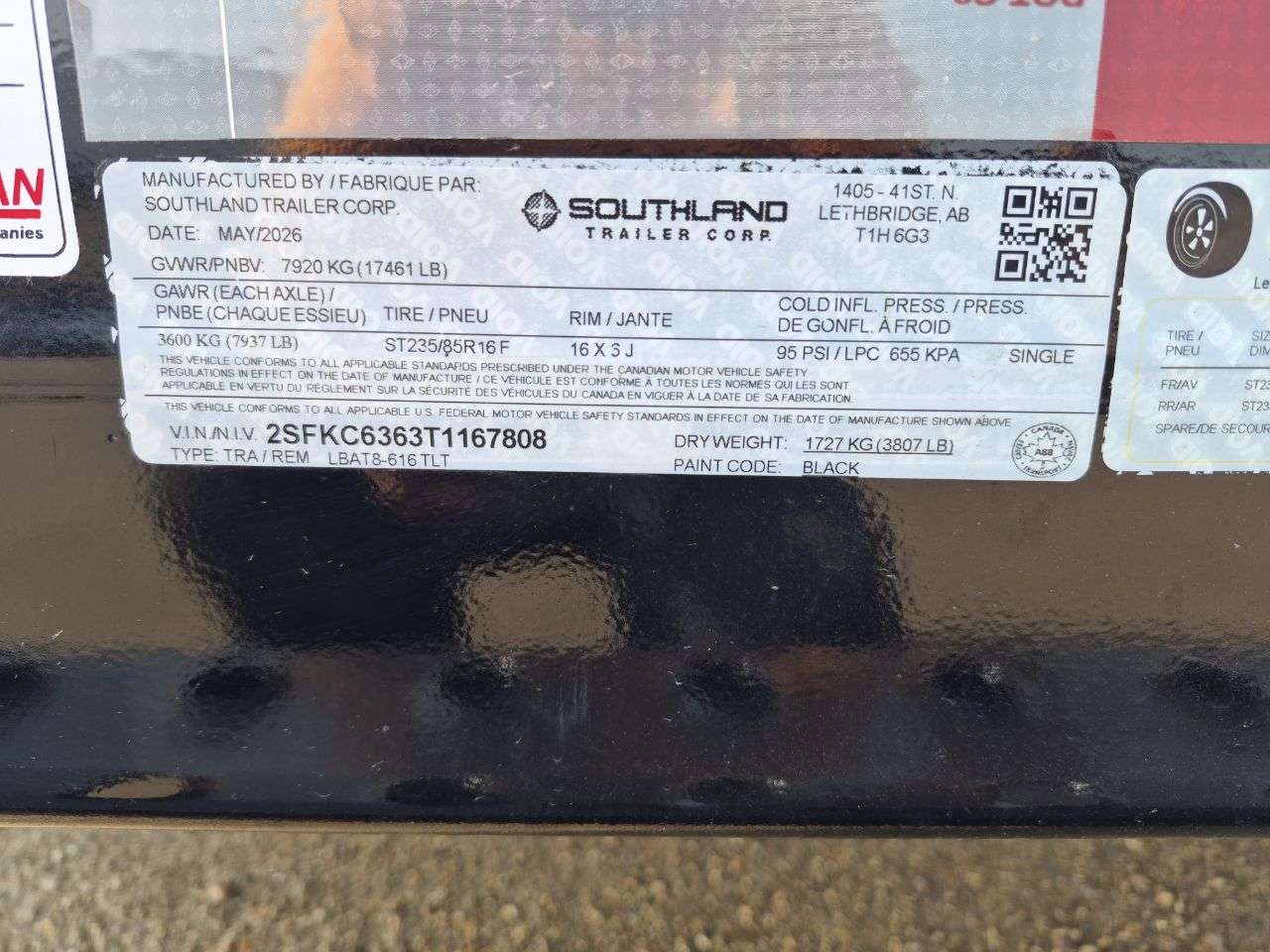 2026 Southland 22' (6' + 16') Partial Tilt Tandem 8K Trailer