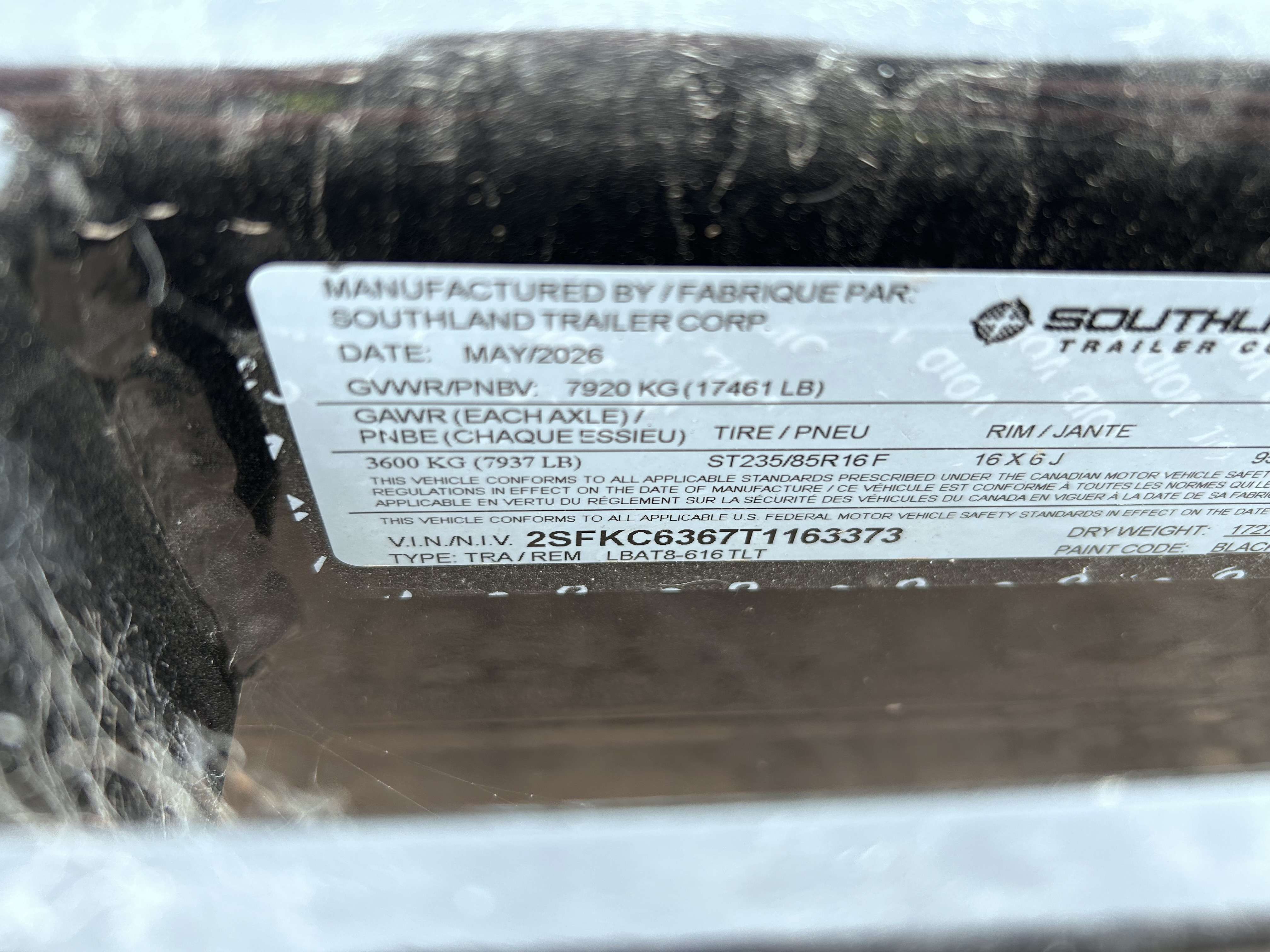 2026 Southland 22' (6' + 16') Partial Tilt Tandem 8K Trailer