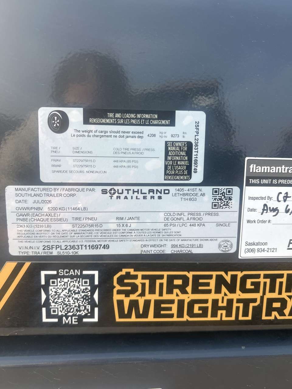 2026 Southland 5' x 10' Dump Tandem 5.2K Trailer