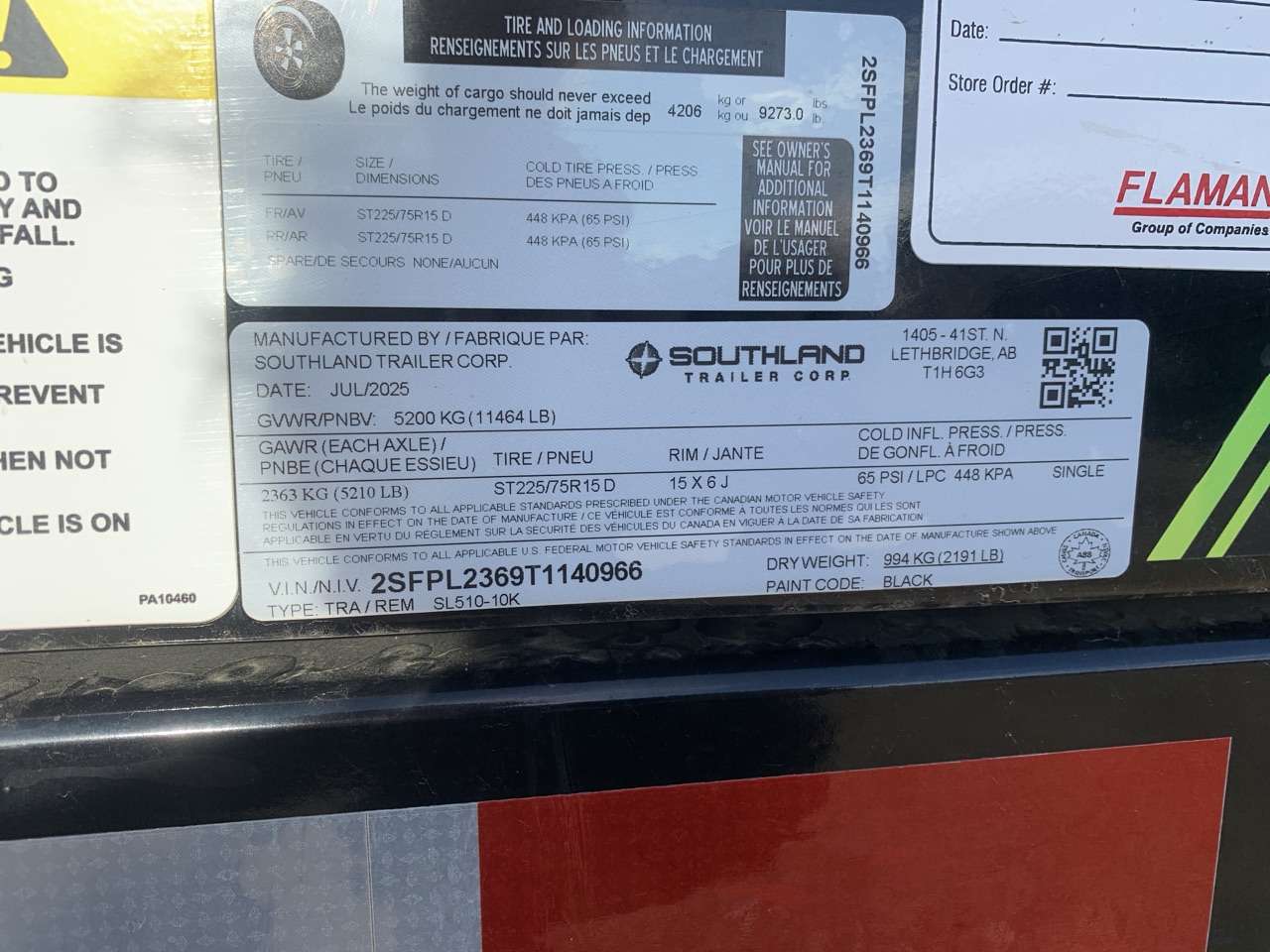 2026 Southland 510 10K Dump Trailer