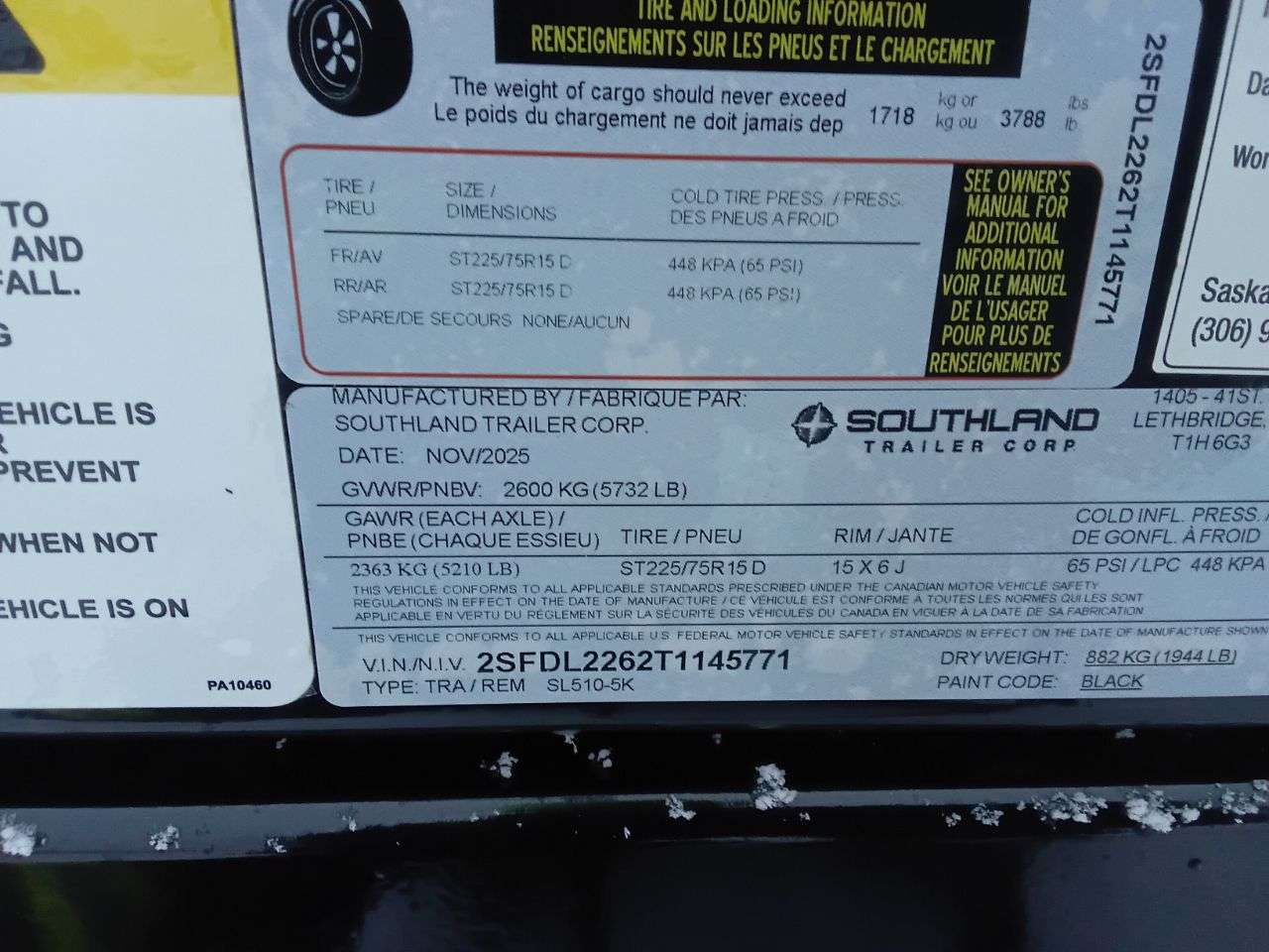 2026 Southland 5K 5' x 10' Dump Trailer