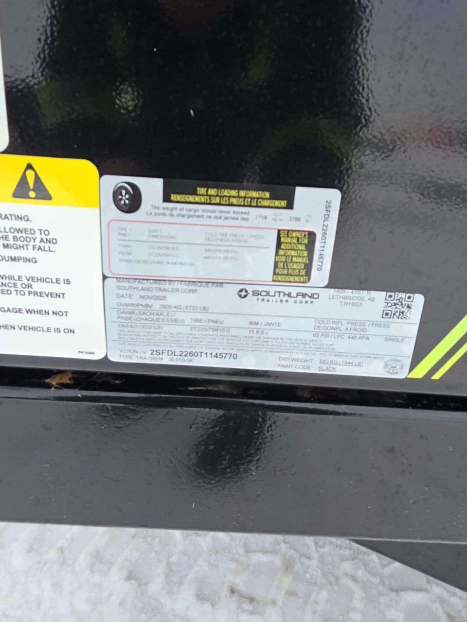 2026 Southland 5K 5' x 10' Dump Trailer