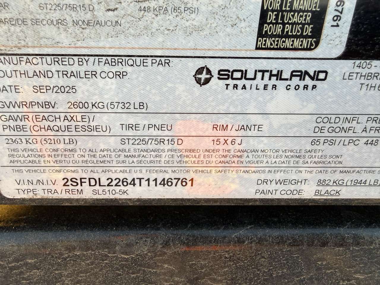 2026 Southland 5K 5' x 10' Dump Trailer