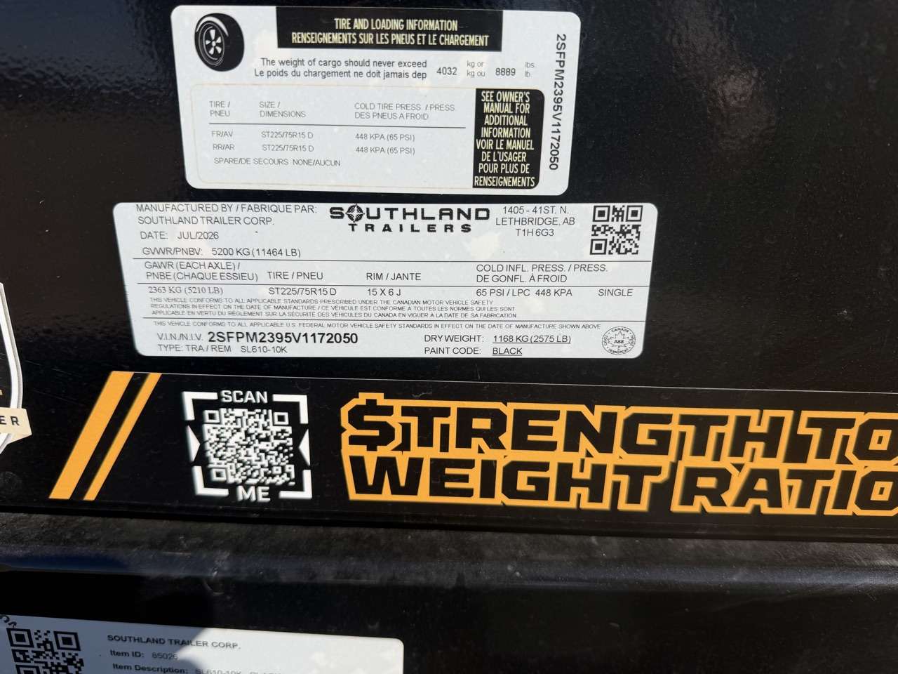 2026 Southland 6' x 10' Dump Tandem 5.2K Trailer