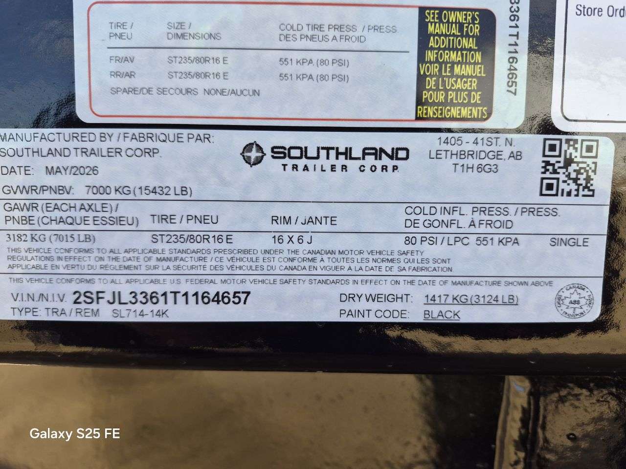 2026 Southland 7' x 14' Dump TA 7000 Trailer