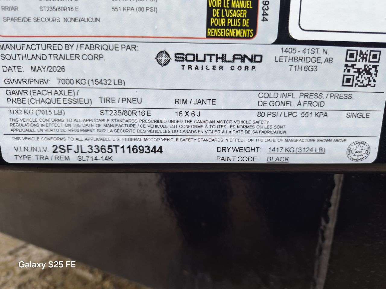 2026 Southland 7' x 14' Dump Tandem 7K Trailer