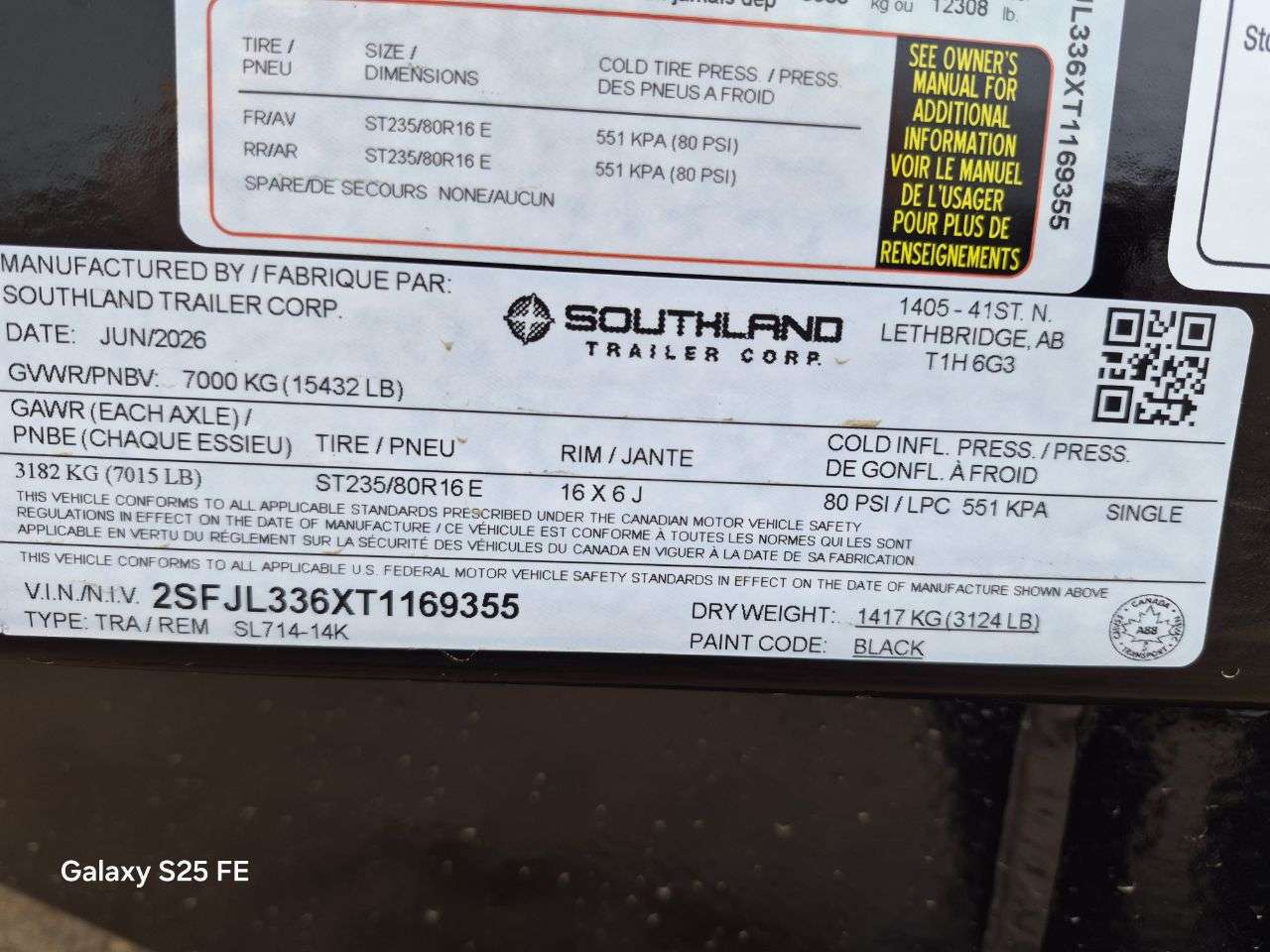 2026 Southland 7' x 14' Dump Tandem 7K Trailer