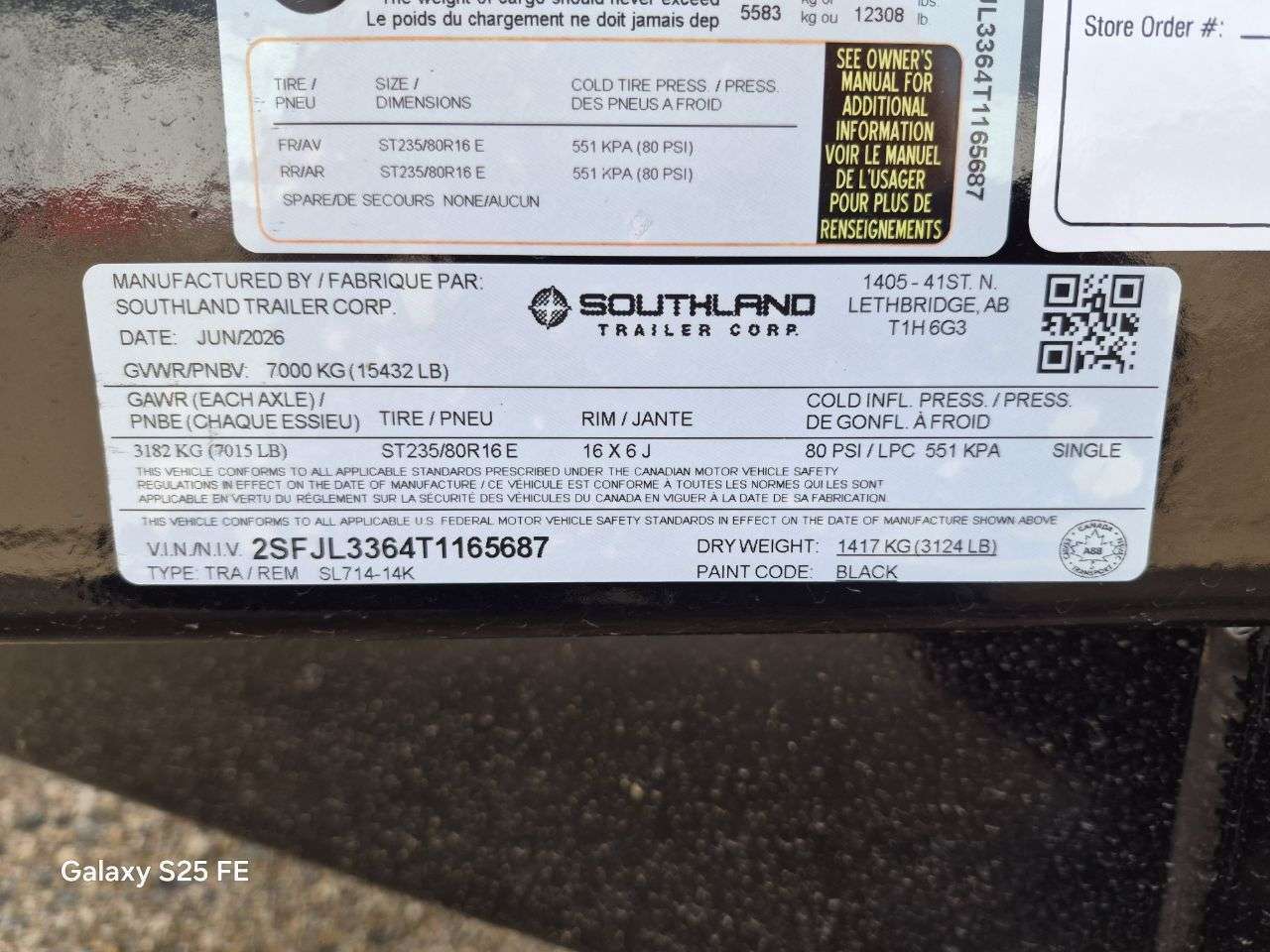 2026 Southland 7' x 14' Dump Tandem 7K Trailer