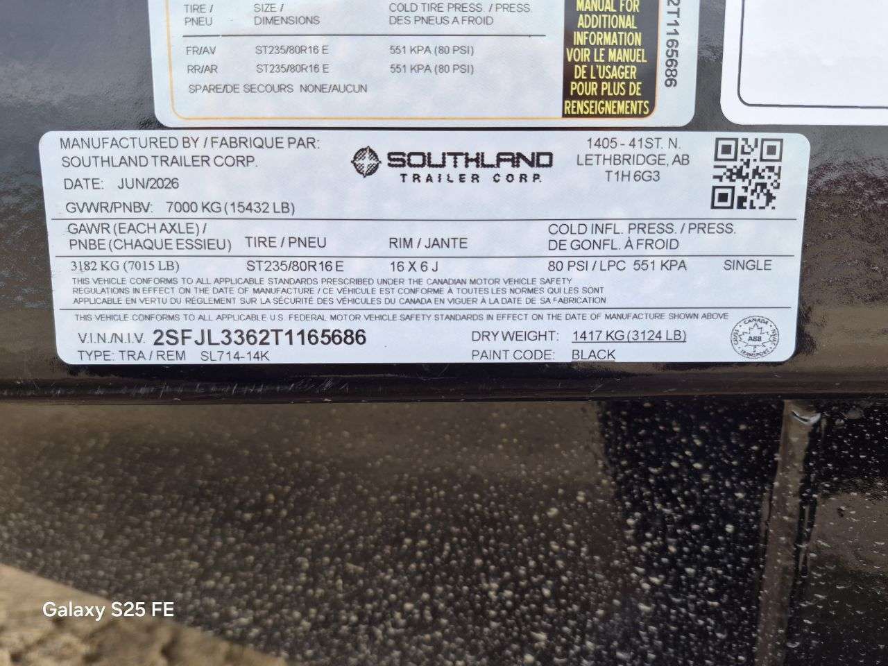 2026 Southland 7' x 14' Dump Tandem 7K Trailer