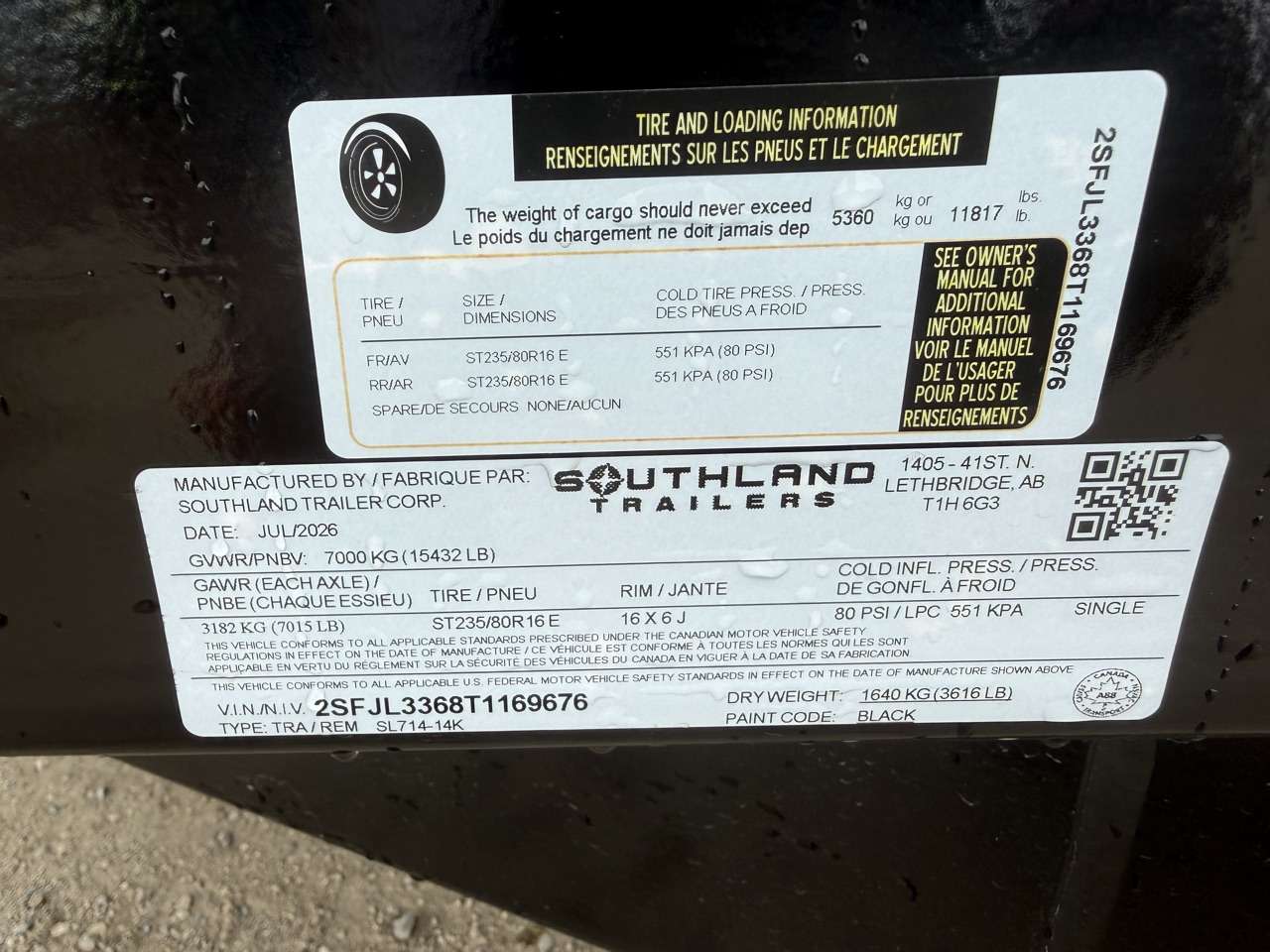 2026 Southland 7' x 14' Dump Tandem 7K Trailer