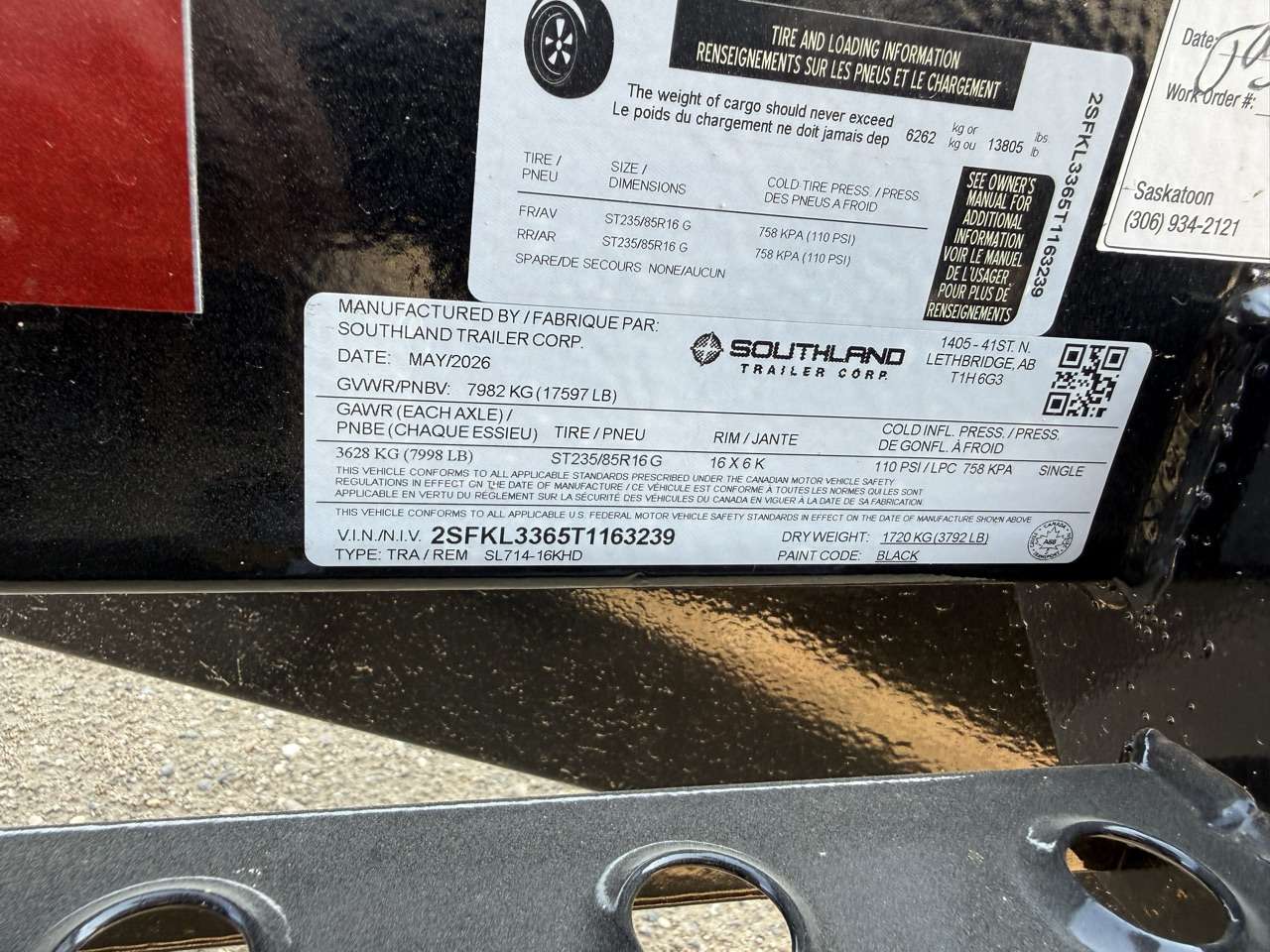 2026 Southland 7' x 14' Heavy Duty Dump Tandem 8K Trailer