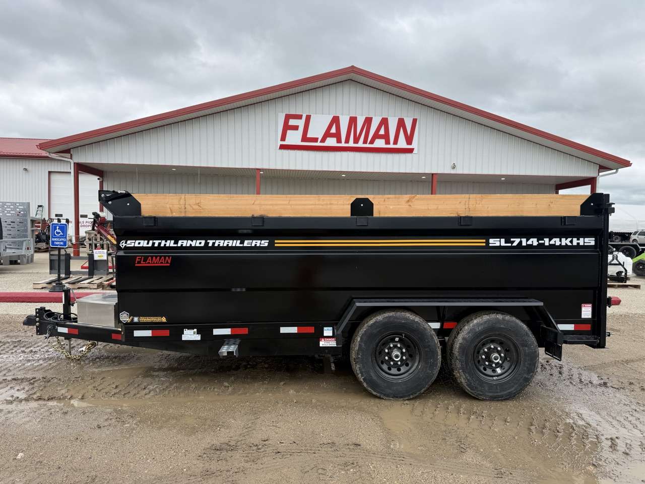 2026 Southland 7' x 14' High Side Dump Tandem 7K Trailer