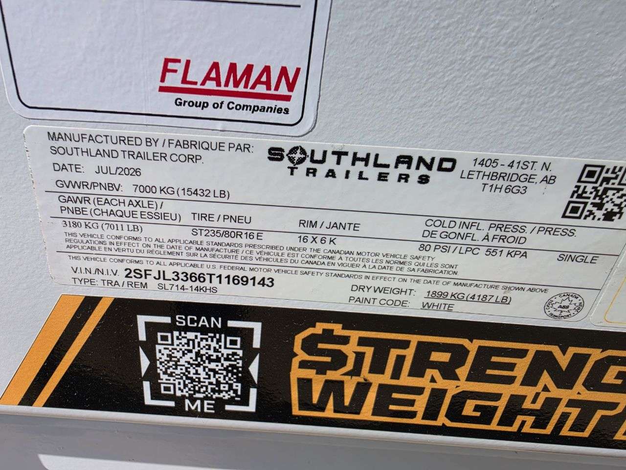 2026 Southland 7' x 14' High Side Dump Tandem 7K Trailer